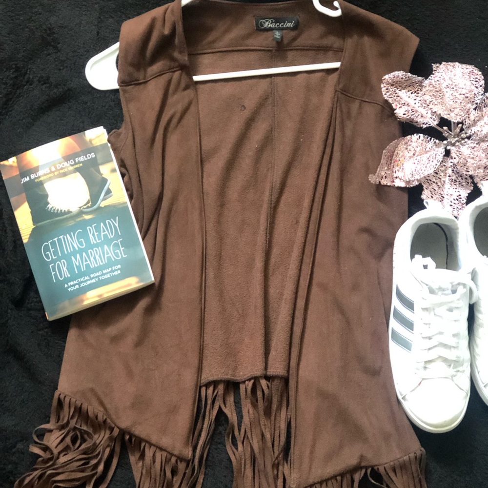 Brown country vest